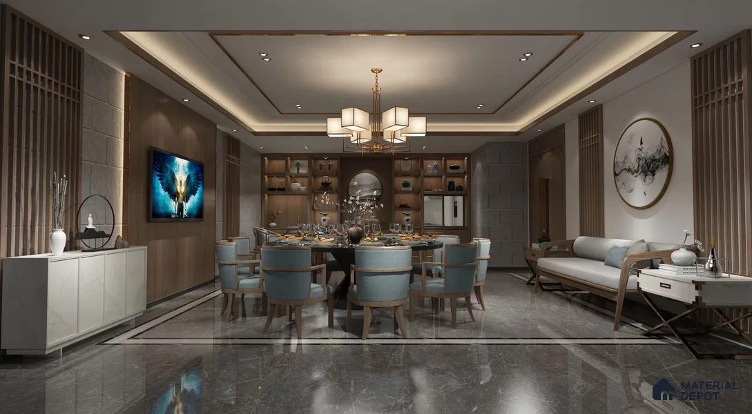 White Marble Look OR 1613 8 ft x 4 ft Texture Finish Decorative Laminate - 1.25 mm | Suitable for TV Unit, Wardrobe, Kitchen Cabinets