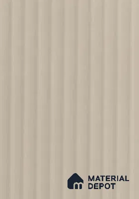 Light Beige Fluted Solid Color PR Crystal Z+ 1129 8 ft x 4 ft High Gloss Finish Decorative Laminate - 1.25 mm | Suitable for TV Unit,Wardrobe, Kitchen Cabinets