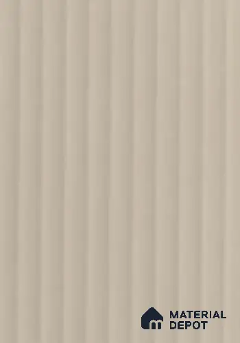 Light Beige Fluted Solid Color PR Crystal Z+ 1129 8 ft x 4 ft High Gloss Finish Decorative Laminate - 1.25 mm | Suitable for TV Unit,Wardrobe, Kitchen Cabinets