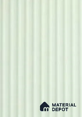 Pale Mint Green Fluted Solid Color PR Crystal Z+ 1133 8 ft x 4 ft High Gloss Finish Decorative Laminate - 1.25 mm | Suitable for TV Unit,Wardrobe, Kitchen Cabinets