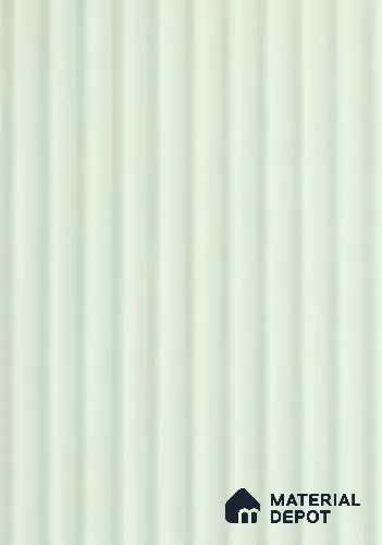 Pale Mint Green Fluted Solid Color PR Crystal Z+ 1133 8 ft x 4 ft High Gloss Finish Decorative Laminate - 1.25 mm | Suitable for TV Unit,Wardrobe, Kitchen Cabinets