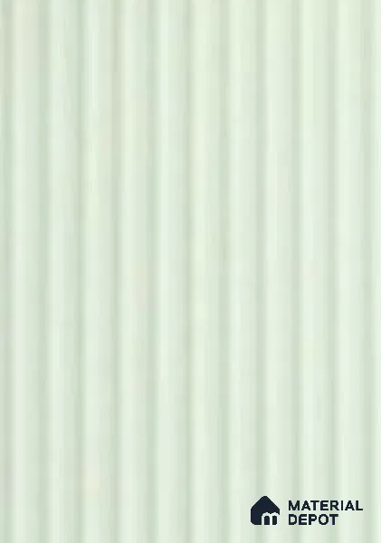 Pale Mint Green Fluted Solid Color PR Crystal Z+ 1133 8 ft x 4 ft High Gloss Finish Decorative Laminate - 1.25 mm | Suitable for TV Unit,Wardrobe, Kitchen Cabinets