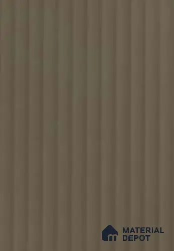 Taupe Brown Fluted Solid Color PR Crystal Z+ 1166 8 ft x 4 ft High Gloss Finish Decorative Laminate - 1.25 mm | Suitable for TV Unit,Wardrobe, Kitchen Cabinets