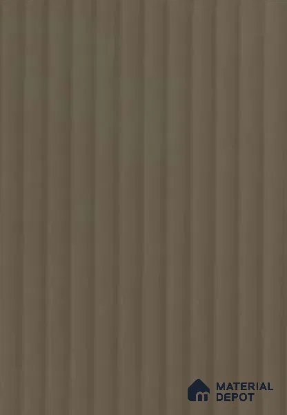 Taupe Brown Fluted Solid Color PR Crystal Z+ 1166 8 ft x 4 ft High Gloss Finish Decorative Laminate - 1.25 mm | Suitable for TV Unit,Wardrobe, Kitchen Cabinets