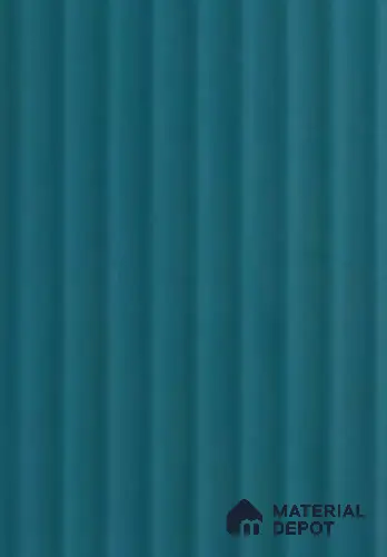 Teal Blue Fluted Solid Color PR Crystal Z+ 1186 8 ft x 4 ft High Gloss Finish Decorative Laminate - 1.25 mm | Suitable for TV Unit,Wardrobe, Kitchen Cabinets