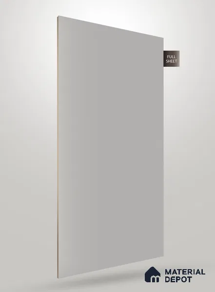 Grey Solid Colors Look PU 053D 8 ft x 4 ft PU Finish Decorative Laminate - 1 mm | Suitable for Living Room, Kitchen, Office