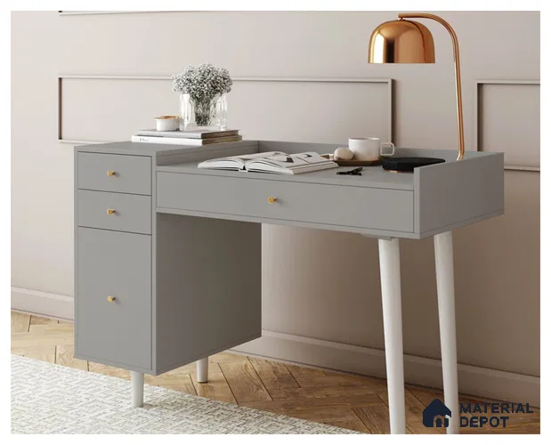 Grey Solid Colors Look PU 053D 8 ft x 4 ft Super Matte Finish Decorative Laminate - 1 mm | Suitable for Living Room, Kitchen, Office