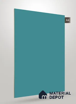 Blue Solid Colors Look PU 124 8 ft x 4 ft Super Matte Finish Decorative Laminate - 1 mm | Suitable for Living Room, Kitchen, Office