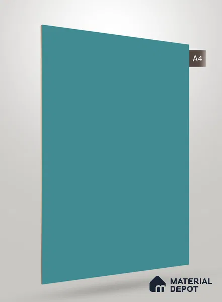 Blue Solid Colors Look PU 124 8 ft x 4 ft Super Matte Finish Decorative Laminate - 1 mm | Suitable for Living Room, Kitchen, Office