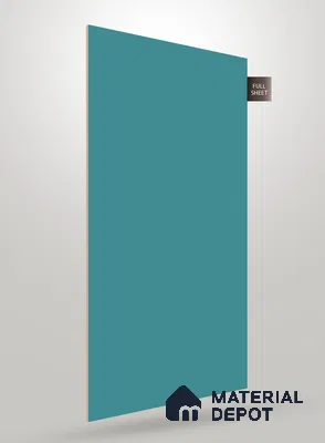 Blue Solid Colors Look PU 124 8 ft x 4 ft Super Matte Finish Decorative Laminate - 1 mm | Suitable for Living Room, Kitchen, Office