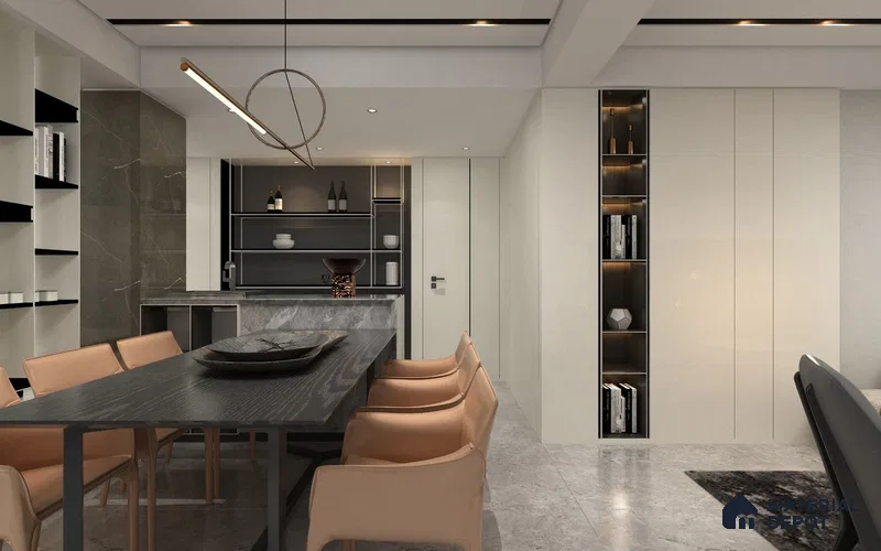 White Solid Colors Look PU 132 8 ft x 4 ft Super Matte Finish Decorative Laminate - 1 mm | Suitable for Living Room, Kitchen, Office