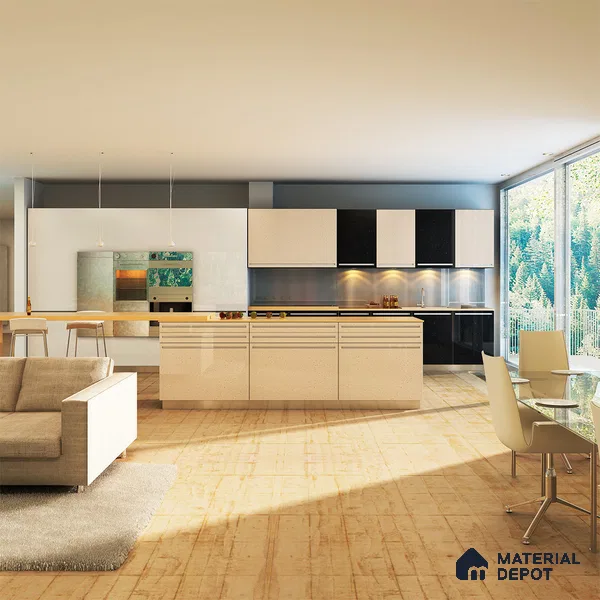 Stone Look PU 1333 8 ft x 4 ft PU Finish Decorative Laminate - 1.25 mm | Suitable for TV Unit, Wardrobe, Kitchen Cabinets