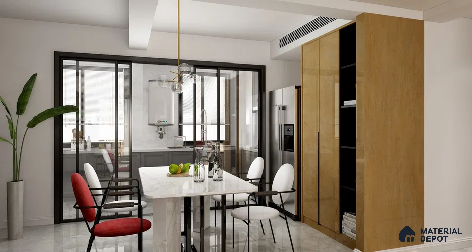 Stone Look PU 1554 8 ft x 4 ft PU Finish Decorative Laminate - 1.25 mm | Suitable for TV Unit, Wardrobe, Kitchen Cabinets