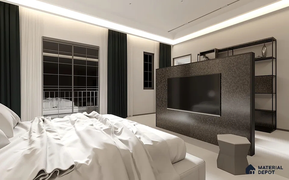 Patterned Look PU 1580 8 ft x 4 ft PU Finish Decorative Laminate - 1.25 mm | Suitable for Bedroom, TV Unit, Wardrobe
