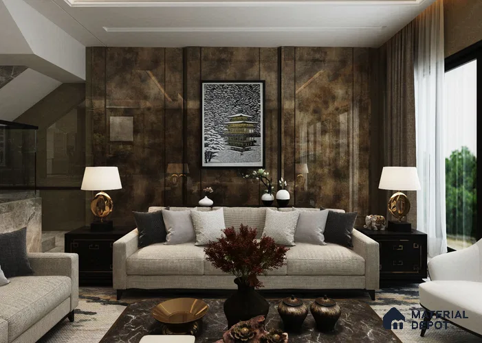 Stone Look PU 1627 8 ft x 4 ft PU Finish Decorative Laminate - 1.25 mm | Suitable for TV Unit, Wardrobe, Kitchen Cabinets