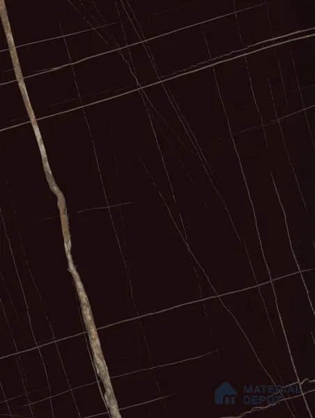 Brown Marble Look PU 1635 8 ft x 4 ft High Gloss Finish Decorative Laminate - 1.25 mm | Suitable for TV Unit, Wardrobe, Kitchen Cabinets