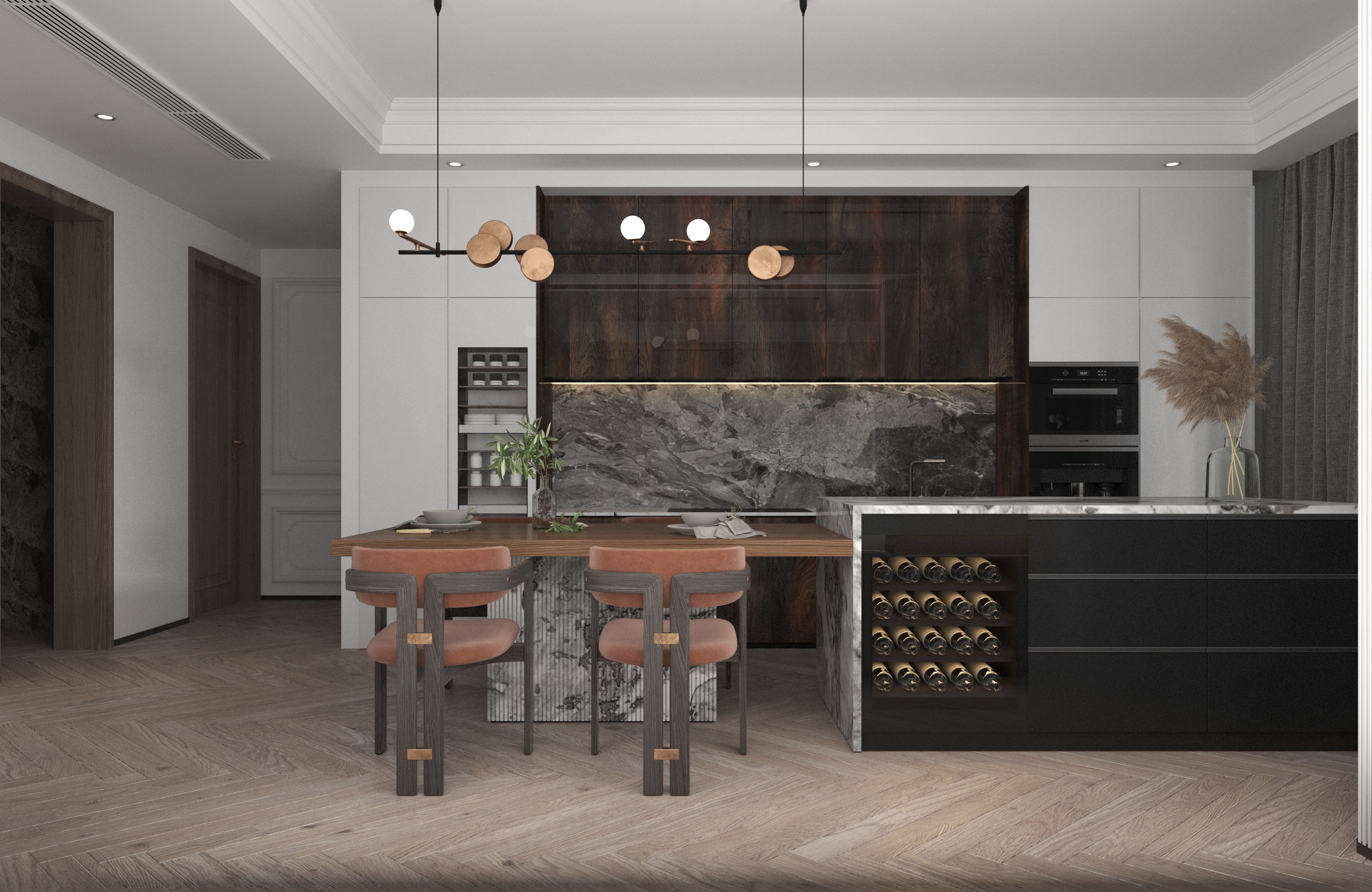 Wooden Look PU 1690 8 ft x 4 ft High Gloss Finish Decorative Laminate - 1.25 mm | Suitable for TV Unit, Wardrobe, Kitchen Cabinets