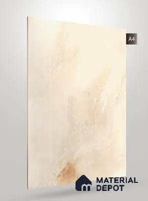 Beige Marble Look PU 1777 8 ft x 4 ft High Gloss Finish Decorative Laminate - 1.25 mm | Suitable for TV Unit, Wardrobe, Kitchen Cabinets