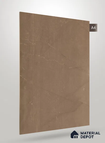 Brown Marble Look PU 1778 8 ft x 4 ft High Gloss Finish Decorative Laminate - 1.25 mm | Suitable for TV Unit, Wardrobe, Kitchen Cabinets