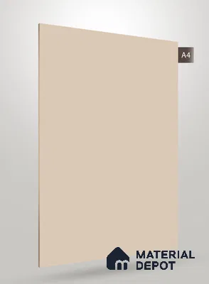 Beige Solid Colors Look PU 241 8 ft x 4 ft Super Matte Finish Decorative Laminate - 1 mm | Suitable for Living Room, Kitchen, Office