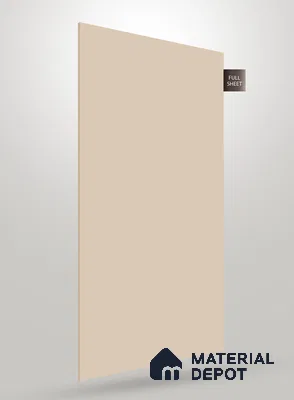 Beige Solid Colors Look PU 241 8 ft x 4 ft Super Matte Finish Decorative Laminate - 1 mm | Suitable for Living Room, Kitchen, Office