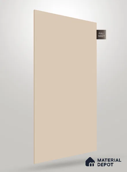 Beige Solid Colors Look PU 241 8 ft x 4 ft Super Matte Finish Decorative Laminate - 1 mm | Suitable for Living Room, Kitchen, Office