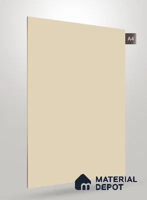Beige Solid Colors Look PU 248 8 ft x 4 ft Super Matte Finish Decorative Laminate - 1 mm | Suitable for Living Room, Kitchen, Office