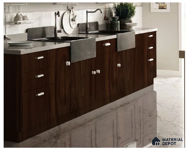 Wooden Look PU 27 8 ft x 4 ft High Gloss Finish Decorative Laminate - 1 mm | Suitable for TV Unit, Wardrobe, Kitchen Cabinets