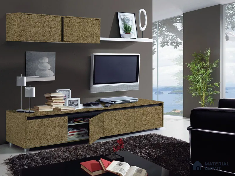 Patterned Look PU 468 8 ft x 4 ft PU Finish Decorative Laminate - 1 mm | Suitable for Bedroom, TV Unit, Wardrobe