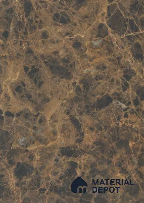 Brown Marble Look PU 526 8 ft x 4 ft PU Finish Decorative Laminate - 1 mm | Suitable for TV Unit, Wardrobe, Kitchen Cabinets