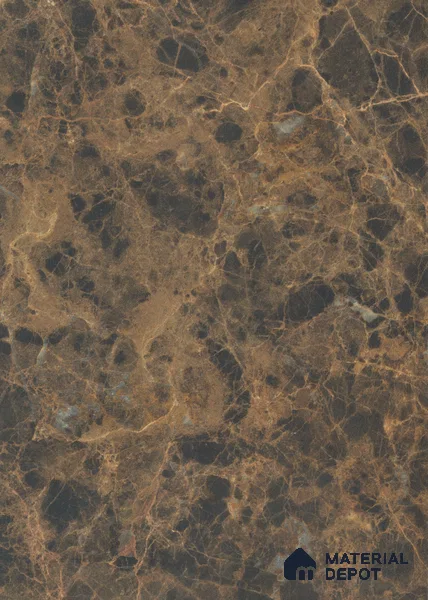 Brown Marble Look PU 526 8 ft x 4 ft PU Finish Decorative Laminate - 1 mm | Suitable for TV Unit, Wardrobe, Kitchen Cabinets