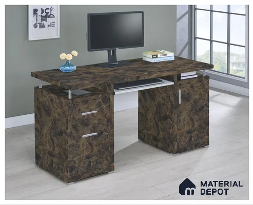 Brown Marble Look PU 526 8 ft x 4 ft PU Finish Decorative Laminate - 1 mm | Suitable for TV Unit, Wardrobe, Kitchen Cabinets