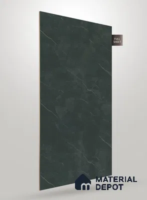 Green Marble Look PU 588 8 ft x 4 ft High Gloss Finish Decorative Laminate - 1 mm | Suitable for TV Unit, Wardrobe, Kitchen Cabinets