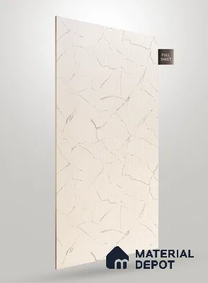 Marble Fluted PU 590 8 ft x 4 ft PU Finish Decorative Laminate - 1 mm | Suitable for TV Unit,Wardrobe, Kitchen Cabinets