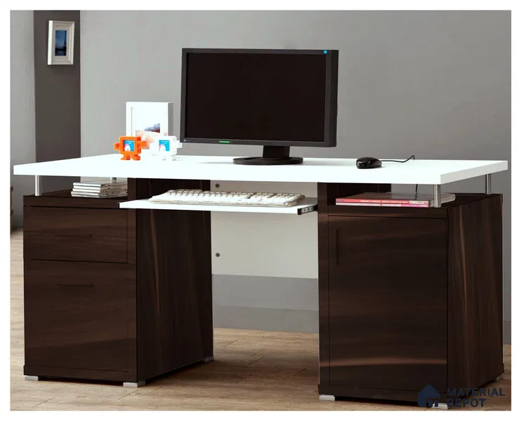 Wooden Look PU 60 8 ft x 4 ft High Gloss Finish Decorative Laminate - 1 mm | Suitable for TV Unit, Wardrobe, Kitchen Cabinets