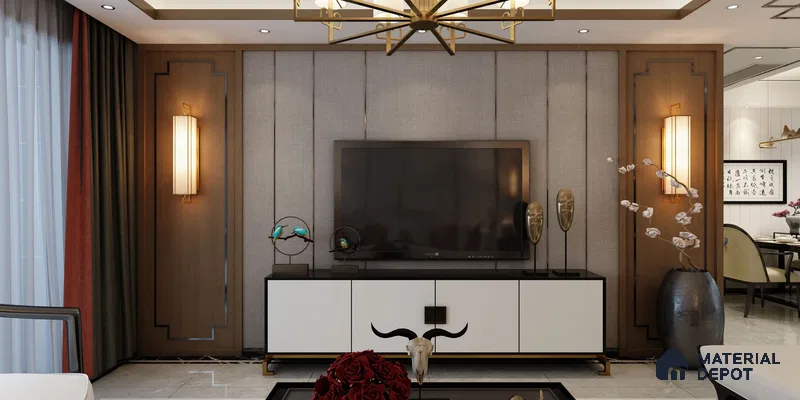 Wooden Look RD 132 Rain Drops 8 ft x 4 ft Texture Finish Decorative Laminate - 1 mm | Suitable for TV Unit, Wardrobe, Kitchen Cabinets