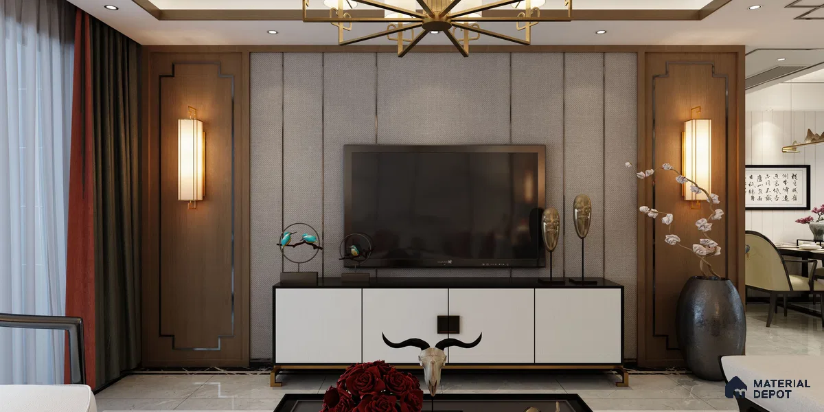 Wooden Look RD 132 Rain Drops 8 ft x 4 ft Texture Finish Decorative Laminate - 1 mm | Suitable for TV Unit, Wardrobe, Kitchen Cabinets