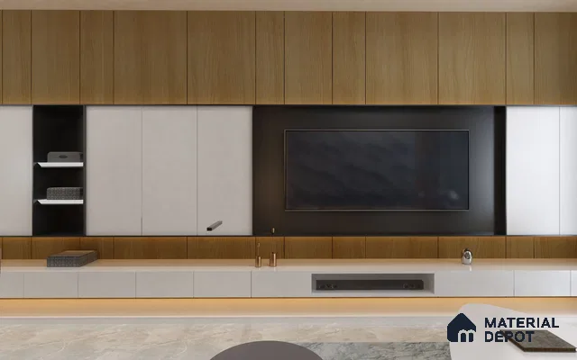 Wooden Look RD 35 Rain Drops 8 ft x 4 ft Texture Finish Decorative Laminate - 1 mm | Suitable for TV Unit, Wardrobe, Kitchen Cabinets