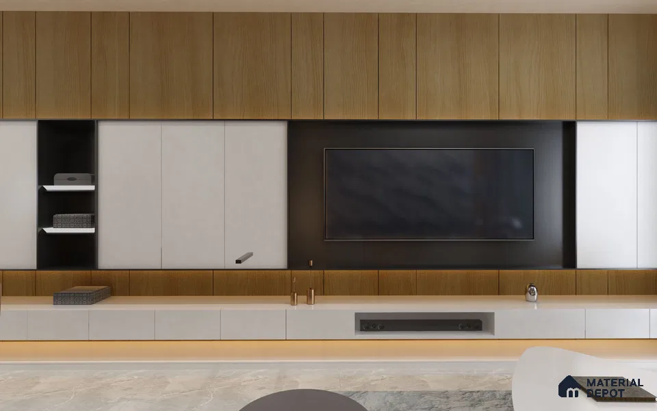 Wooden Look RD 35 Rain Drops 8 ft x 4 ft Texture Finish Decorative Laminate - 1 mm | Suitable for TV Unit, Wardrobe, Kitchen Cabinets