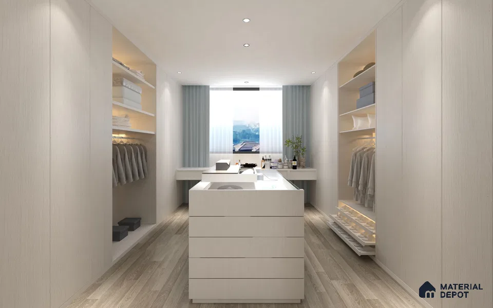 Wooden Look RD 64 Rain Drops 8 ft x 4 ft Texture Finish Decorative Laminate - 1 mm | Suitable for TV Unit, Wardrobe, Kitchen Cabinets