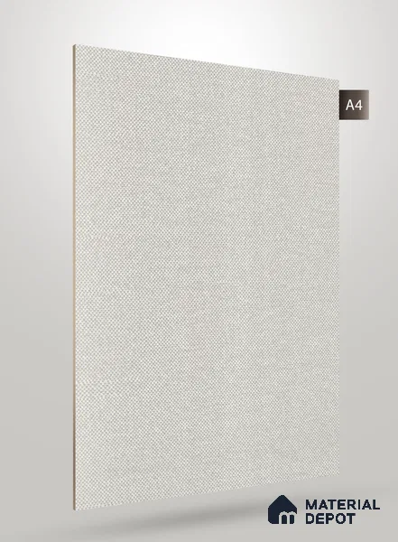 White Fabric Look RN CF 71 8 ft x 4 ft Texture Finish Decorative Laminate - 0.75 mm | Suitable for TV Unit, Wardrobe, Kitchen Cabinets