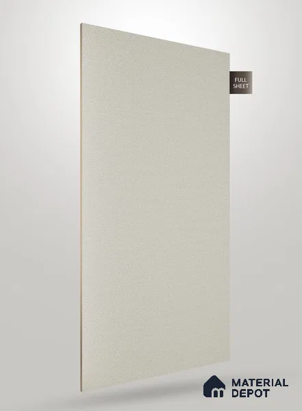White Fabric Look RN CF 71 8 ft x 4 ft Texture Finish Decorative Laminate - 0.75 mm | Suitable for TV Unit, Wardrobe, Kitchen Cabinets