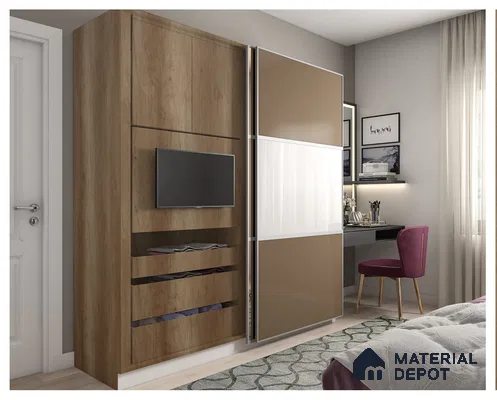 Wooden Look RV 936 A Raw Veneer 8 ft x 4 ft Texture Finish Decorative Laminate - 1 mm | Suitable for TV Unit, Wardrobe, Kitchen Cabinets