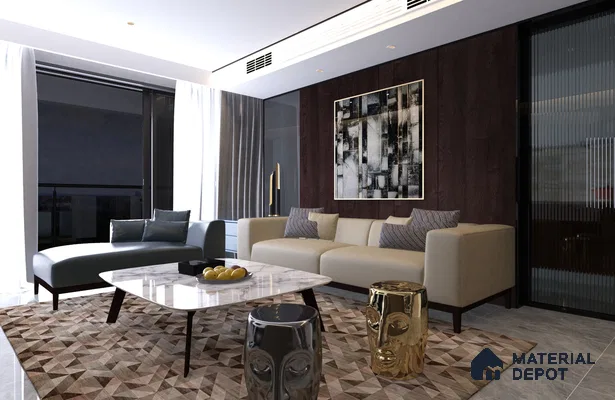 Wooden Look SF 495 8 ft x 4 ft Suede Finish Decorative Laminate - 1 mm | Suitable for TV Unit, Wardrobe, Kitchen Cabinets