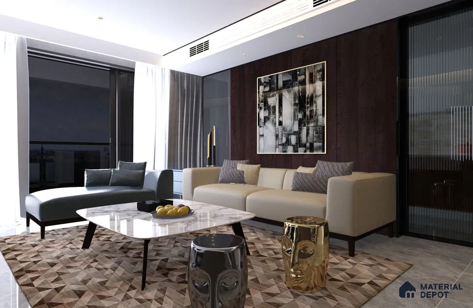 Wooden Look SF 495 8 ft x 4 ft Suede Finish Decorative Laminate - 1 mm | Suitable for TV Unit, Wardrobe, Kitchen Cabinets