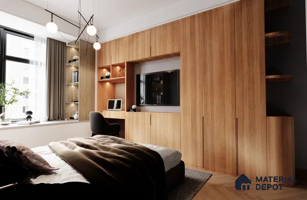 Wooden Look SM 1732 8 ft x 4 ft Super Matte Finish Decorative Laminate - 1.25 mm | Suitable for TV Unit, Wardrobe, Kitchen Cabinets