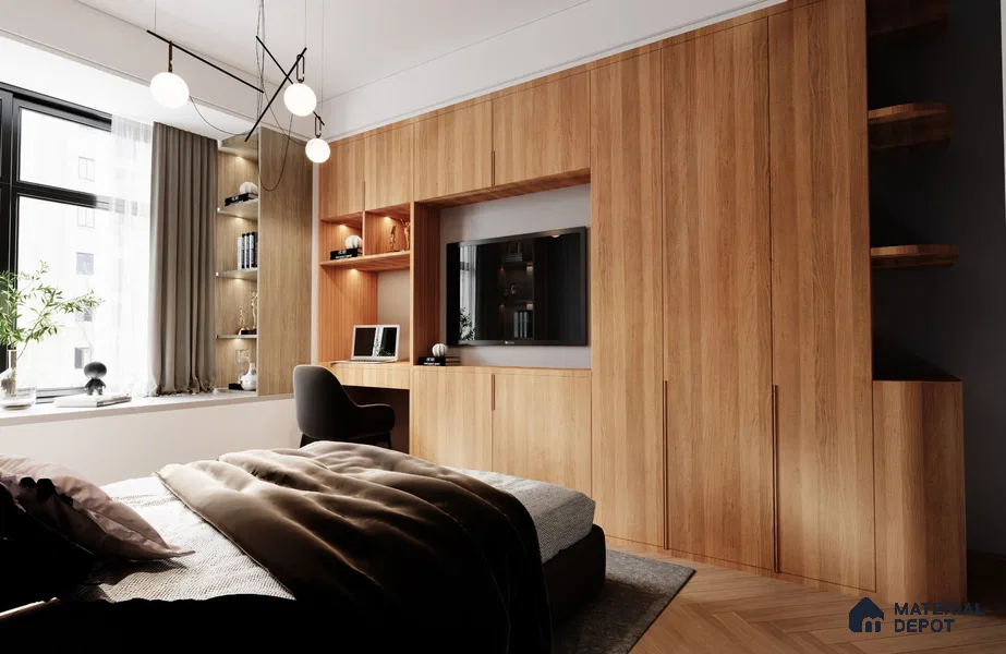 Wooden Look SM 1732 8 ft x 4 ft Super Matte Finish Decorative Laminate - 1.25 mm | Suitable for TV Unit, Wardrobe, Kitchen Cabinets