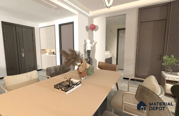 Beige Solid Colors Look SM 241 8 ft x 4 ft Super Matte Finish Decorative Laminate - 1 mm | Suitable for Living Room, Kitchen, Office
