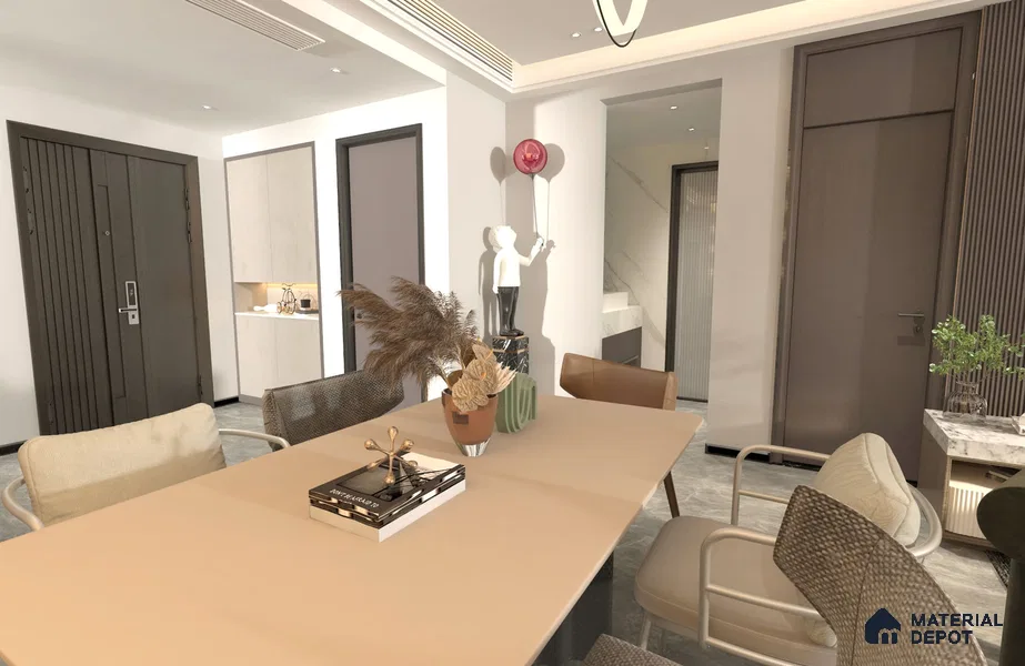 Beige Solid Colors Look SM 241 8 ft x 4 ft Super Matte Finish Decorative Laminate - 1 mm | Suitable for Living Room, Kitchen, Office