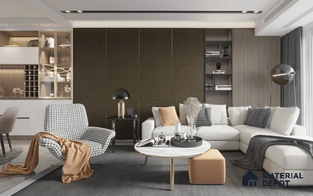 Patterned Look SM 447 8 ft x 4 ft Super Matte Finish Decorative Laminate - 1 mm | Suitable for Bedroom, TV Unit, Wardrobe